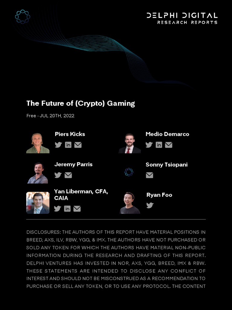 The Future of Crypto Gaming | PDF