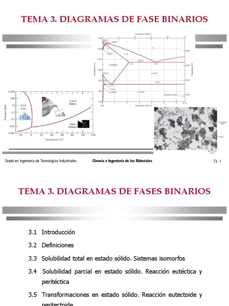 Diagramas de Fase Binarios en Materiales | PDF | Fase (materia ...
