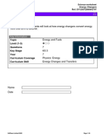 Energy Changers Worksheet