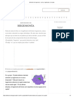 Definición de Hegemonía - Qué Es, Significado y Concepto