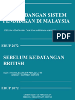 Perkembangan Sistem Pendidikan Di Malaysia