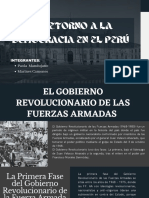 El Retorno A La Democracia en El Perú - Marines Camones y Paola Mandujano