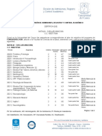 Calificaciones Fonoaudiología