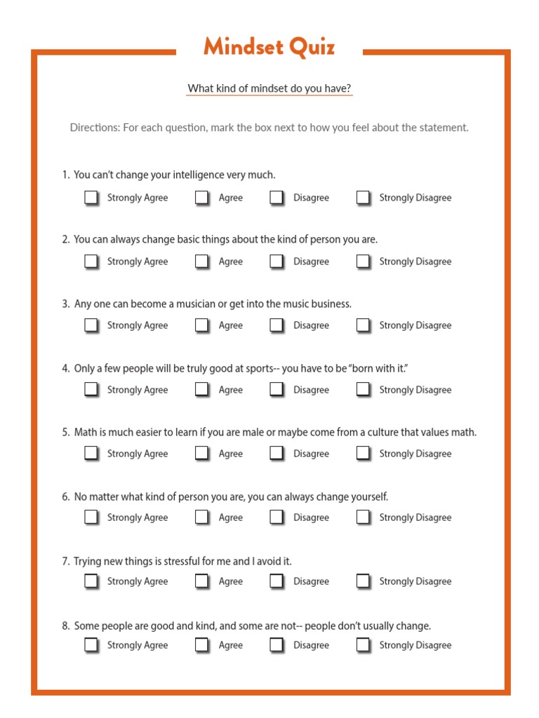 Mindsetquiz Module5 | PDF | Mindset | Cognitive Psychology