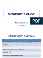 TRANSFUSION Y CIRUGIA Pregrado 2016