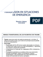 Transfusion en Situaciones de Emergencia PREGRADO 2016