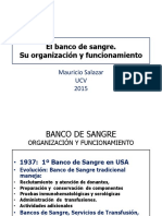 Banco de Sangre. Organizacion y Funcionamiento 2015 - ESTUDIANTES