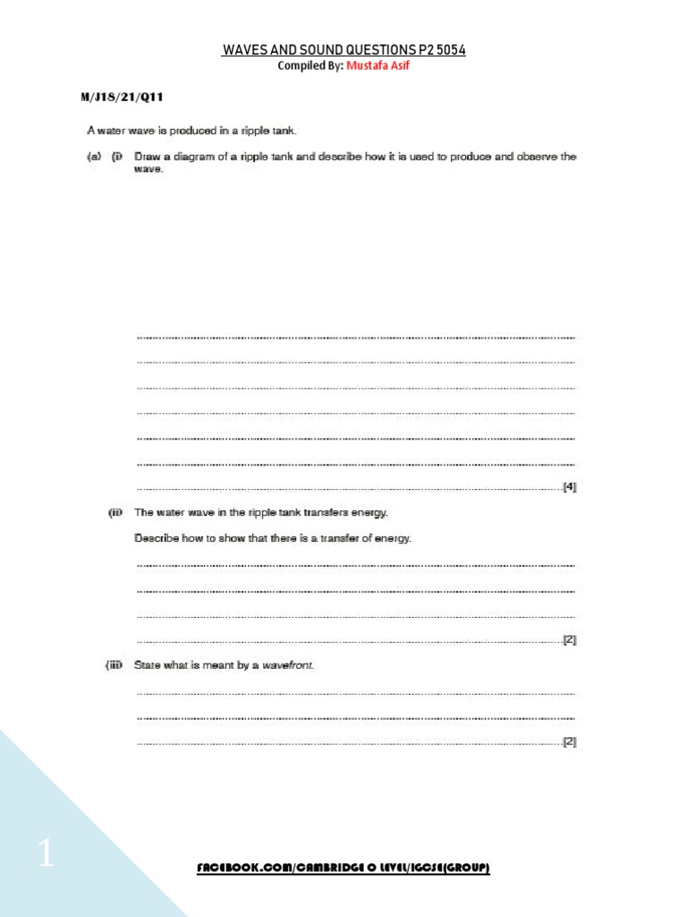 Waves And Sound P2 Pdf Waves Sound