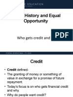 Credit History and Equal Opportunity