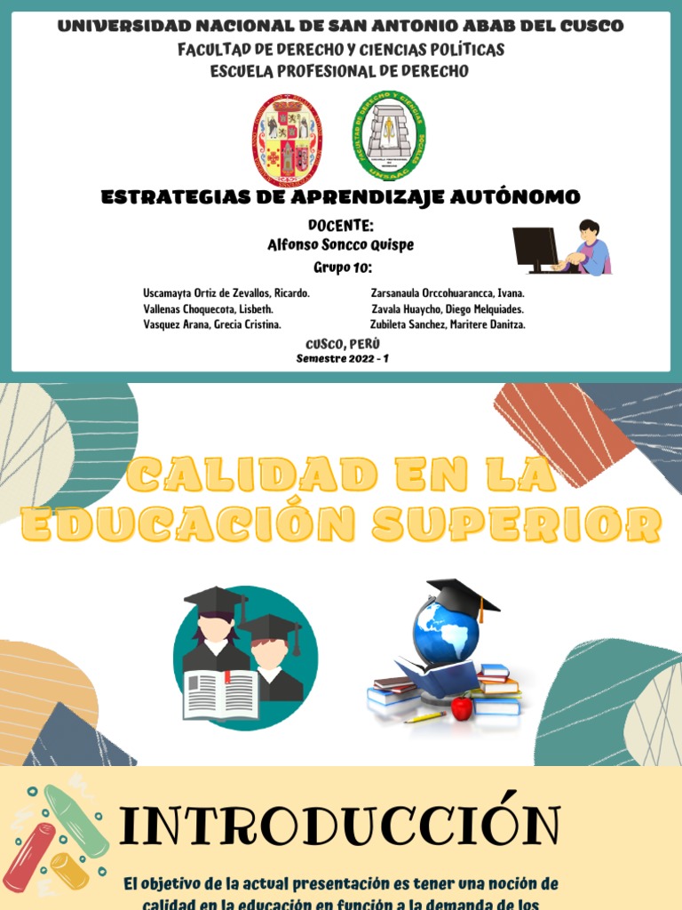 Calidad en la Educación Superior en Perú | PDF | Universidad ...