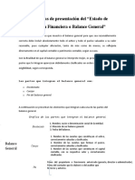 Formas de presentación del balance general