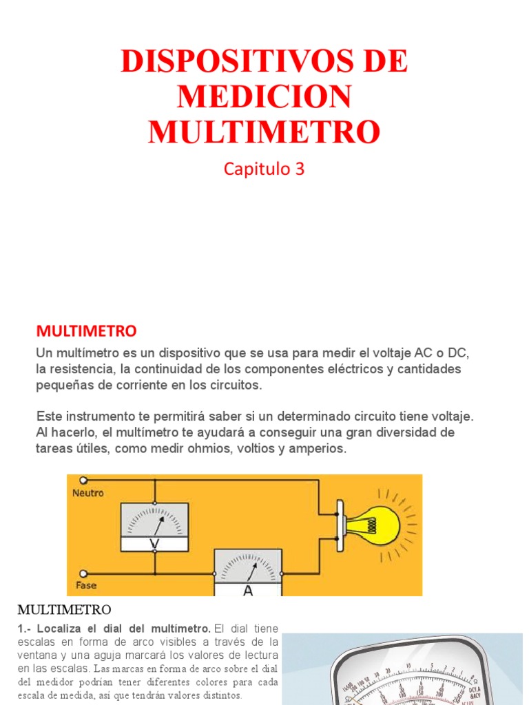 Tema 3 Multimetro - Dispositivos de Medicion | PDF | Corriente ...