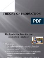 Production Function Theory in 40 Characters