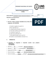 Prova Português Basico II (1)