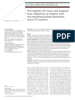 Peri-Implant Soft Tissue and Marginal Bone Adaptation On Implant With Non-Matching Healing Abutments: micro-CT Analysis