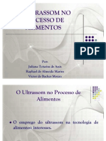 O Ultrassom No Processo de Alimentos