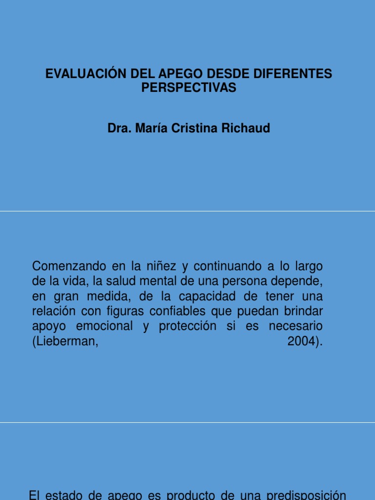 Evaluacion Del Apego | PDF | Teoría de apego | Las emociones