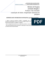 Mineração de Dados: Despertando Interesses de Pesquisa