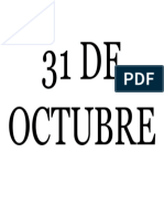 31 de Octubre