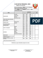 Boleta de Notas 6to. Gdo - III Bimestre