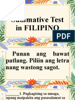 Summative Test in Filipino