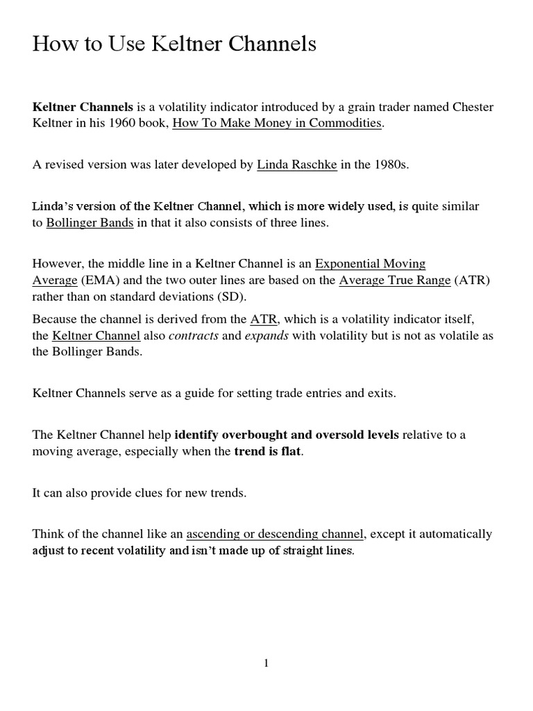 Understanding Keltner Channels for Trading | PDF | Financial Economics ...
