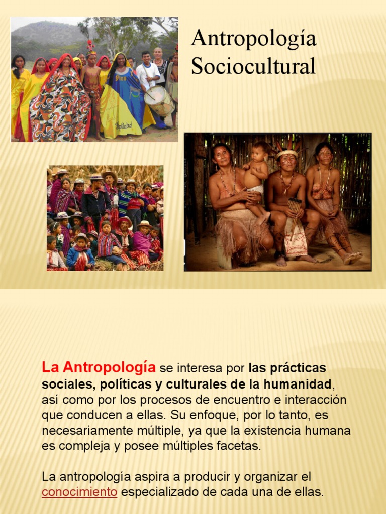 Antropologia Sociocultural PDF Antropología Antropología cultural