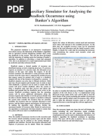 Design of Auxiliary Simulator For Analysing The Deadlock Occurrence Using Bankers Algorithm