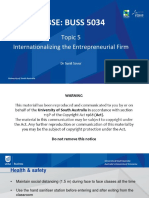 IBSE: Internationalizing Entrepreneurial Firms