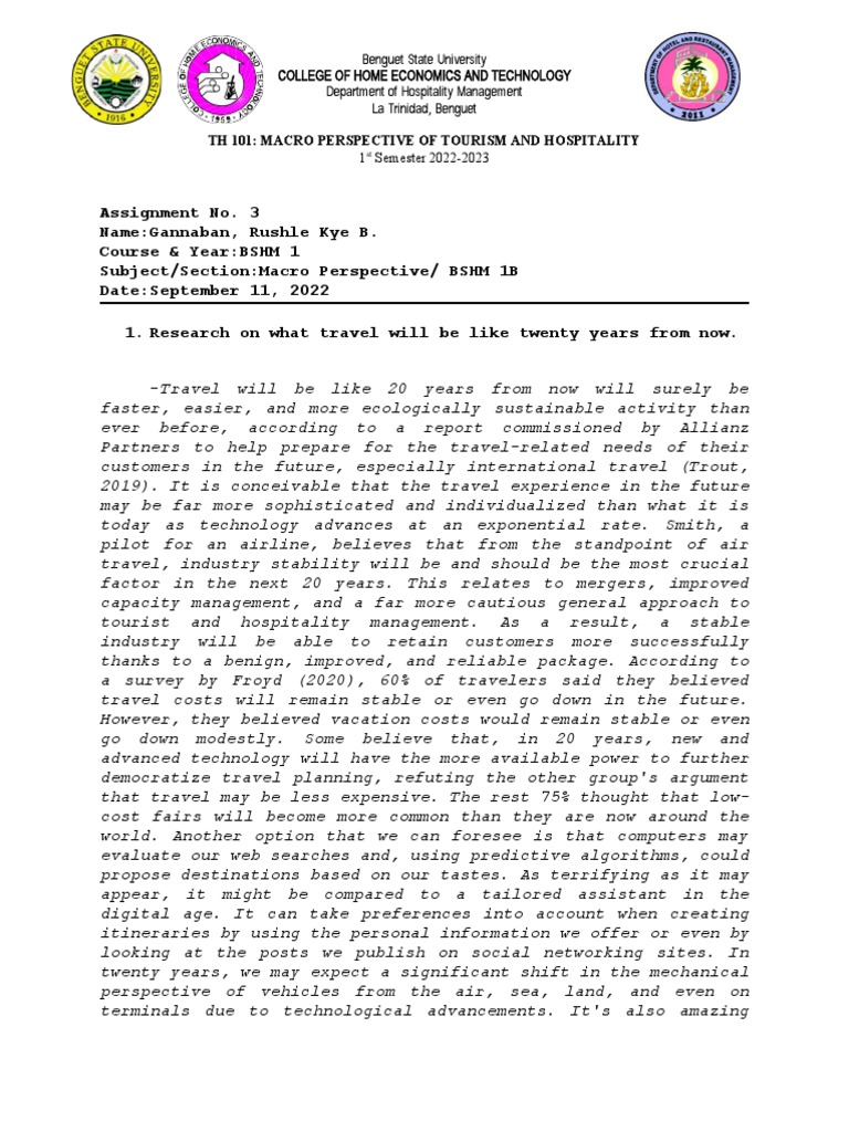 Macro Activity Pdf Philippines Tourism