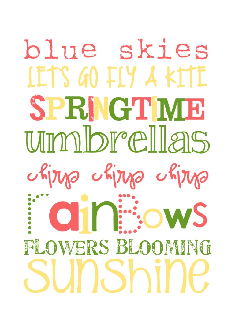 5x7 Spring Subway Printable | PDF