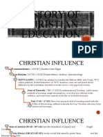 History of Christian Education