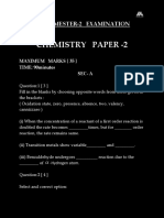 Chemistry Sample Paper 2 - Maaheshwari Classes