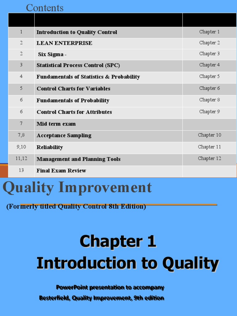 Chapter 1quality Review | PDF | Quality Management | Quality Management ...