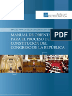 Manual de Orientacion Para El Proceso de Constitucion Del Congreso de La Republica