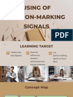 Using of Opinion-Marking Signals