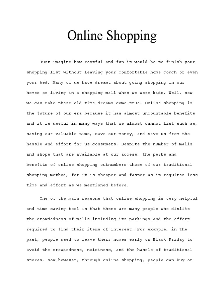 Online Shopping PDF Online Shopping Retail