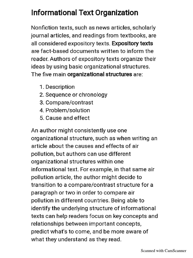 Organizational clues in a short text pdf