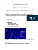 MENYELESAIKAN PERSAMAAN NON LINIER