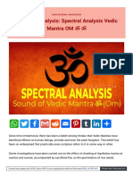 Haribhakt Com Spectral Analysis of Vedic Mantra E0 A5 90 Om