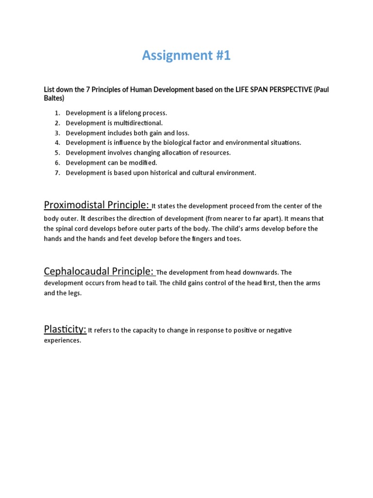 Principles of Human Development | PDF | Wellness