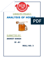 Analysis of Honey: Submitted by