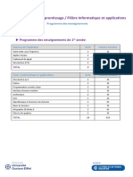 Programme Enseignements Informatique Applications Oct 2020