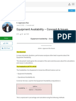 Equipment Availability - Concept & Issues - SAP Blogs