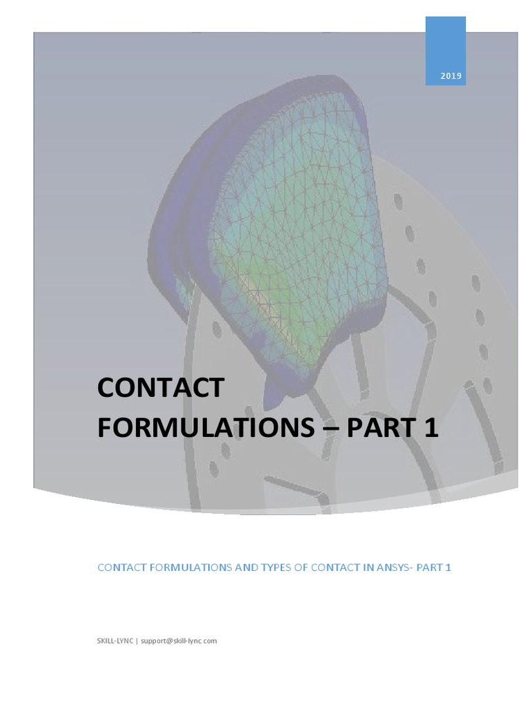 ANSYS Contact Formulations Overview | PDF | Mathematical Optimization ...