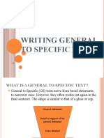 MODULE 5. Writing General-Specific Texts