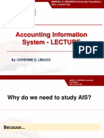 AIS Lecture Summary: Key Aspects of Accounting Information Systems