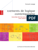 Éléments de Logique Contemporaine - Troisième Édition Revue Et Corrigée (François Lepage)