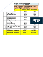 Bus Route Timings W.E.F 09-02-2022 Class I To XII Updated