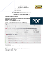 CP1 EVALUATION 1 - TH1 L S1 TRAVAIL SUR LES LETTRES SONS A-O